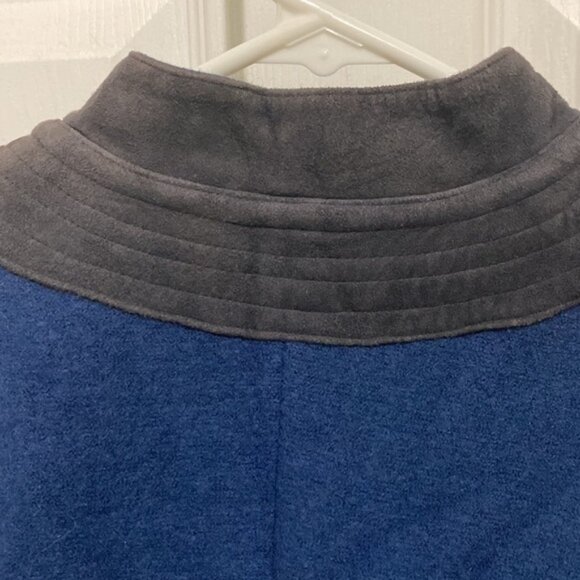 Geiger Tyrol Wool and Leather Cropped Blue and Grey Jacket Women’s Size Small 38 - Picture 6 of 10